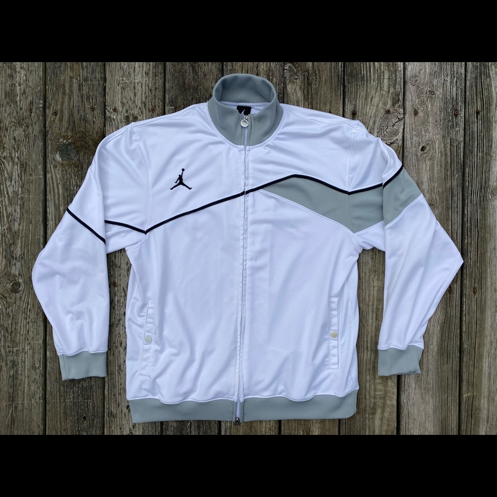 Nike Jordan Double Sided White Zip Fleece Jacket